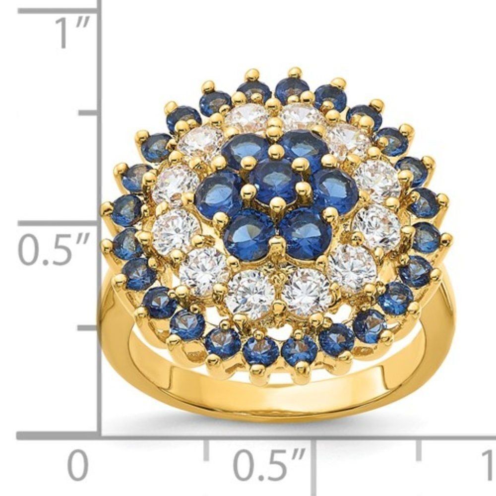 Jackie Kennedy Gold-plated Swarovski Crystal Bullseye Ring by Camrose and Kross - Picture 5 of 5